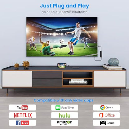 Wireless Hdmi Transmitter and Receiver 4K, USB C HDMI Wireless Adapter for iPhone 15, iPad Pro, MacBook Pro/Air, Laptop to Monitor, Projector, TV - color: B