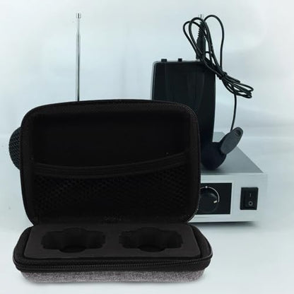 TEHAUX Portable Microphone Storage Bag and Charger Cable Organizer, Waterproof Electronic Product Pouch, Compact 13.8×9.8×3.8cm Case for Outdoor Travel and Audio Accessories