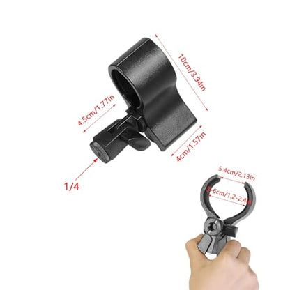 2 Pack Universal Hair Dryer Clip Holder with 1/4''-20 Thread Adapter Blow Dryer Holder Clamps Converter for Hair Dryer Stand Phone Tripod Camera Tripod Light Stand Microphone Stand Boom Arm