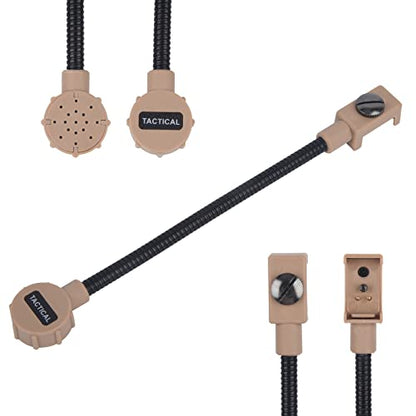 Under-Helmet Single-Ear Bowman-Style 7.0mm TP-120 Headset for Civilian U94 | Works with Civilian Version U94 PTT, Airsoft/Outdoor Team Comms, Clear Audio Tactical Earpiece, Left/Right Ear Swappable