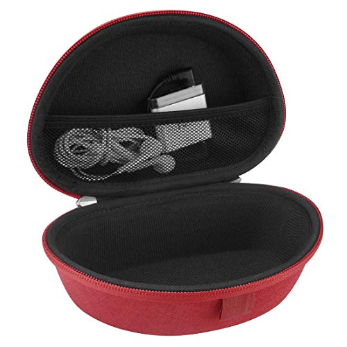 Geekria Shield Headphones Case Compatible with Beats Solo HD/4/3/2/ Pro Wireless Case, Replacement Hard Shell Travel Carrying Bag with Cable Storage (Red) - color: Red