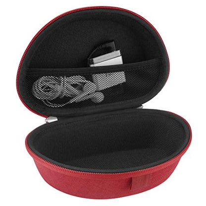 Geekria Shield Headphones Case Compatible with Beats Solo HD/4/3/2/ Pro Wireless Case, Replacement Hard Shell Travel Carrying Bag with Cable Storage (Red) - color: Red