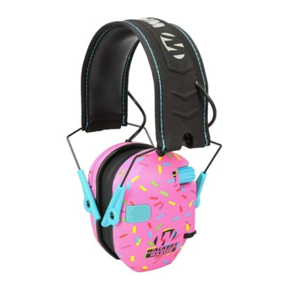 Walker's Razor Slim Electronic Earmuffs | Protective Case - color: Pink Sprinkles