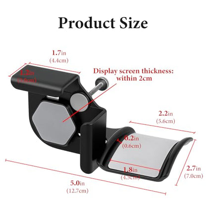 GEEKRIA Clamp-On Headphone Holder for Monitor, Screen Mount Headset Hook, Space-Saving Gaming Headphone Hanger Compatible with Sennheiser, Bose, Sony, Beats, Razer (Black, 2 Pack) - color: Black