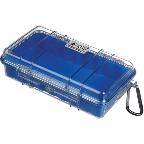 Pelican 1060 Micro Case - for iPhone, Cell Phone, GoPro, Camera, and More (Blue/Clear)