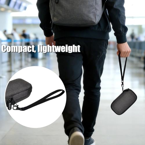 COMECASE Bluetooth Transmitter Case for AirFly SE/Pro 2/Pro/Duo | Hard EVA, Deep Mesh Pocket, Dual Elastic Straps, Fits for Avantree Relay, for 1Mii, Airplane Travel Tech, Case Only, Black - color: Dark Grey