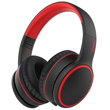 B10 Bluetooth Headphones Over Ear, 2 EQ Music Modes(Normal/Bass) and 50H Playtime Wireless Headphones with Mic, Lightweight Folding HiFi Stereo Headset for iPad/Travel/Tablet/PC/Home (Black) - color: Black
