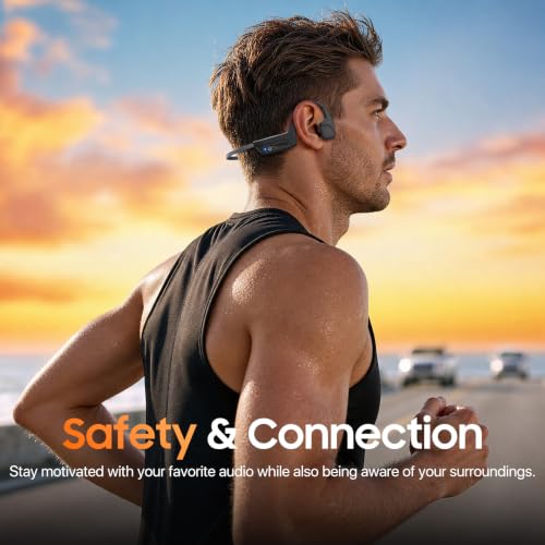 Bone Conduction Headphones, IPX8 Waterproof Swimming Headphones with MP3 Mode 32GB Memory, Bluetooth 5.4, Secure Fit, Open Ear Earbuds Up to 10 Hours Playtime for Fitness and Running