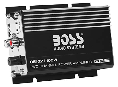 BOSS Audio Systems CE102 2 Channel Car Amplifier, High/Low Pass Crossover