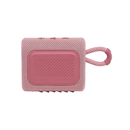 JBL Go 3: Portable Speaker with Bluetooth, Built-in Battery, Waterproof and Dustproof Feature - Pink (Renewed) - color: Pink