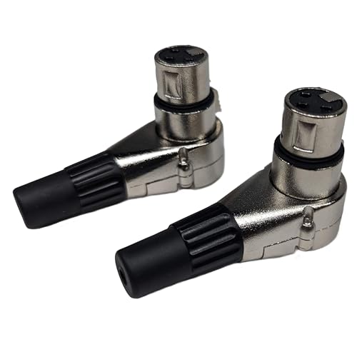 5-Pcs 3-PIN XLR Female Adjustable Right Angle Adapter, 7 Position XLR Plug, 3 Pin Mic Microphone Speaker Audio Cable Connector - size: 5-Pcs 3-PIN XLR Female