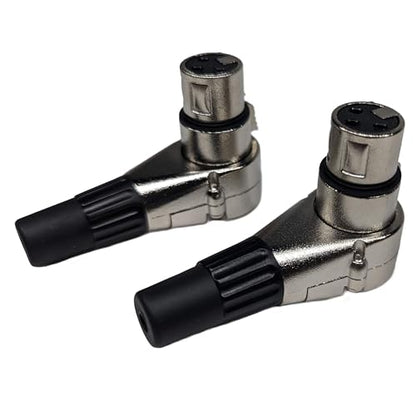 5-Pcs 3-PIN XLR Female Adjustable Right Angle Adapter, 7 Position XLR Plug, 3 Pin Mic Microphone Speaker Audio Cable Connector - size: 5-Pcs 3-PIN XLR Female