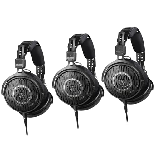 Audio-Technica ATH-R50x Pro Over-Ear Reference Headphones, Black, 3-Pack