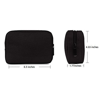 Universal Electronics/Accessories Soft Carrying Case Bag, Durable & Light-weight,Suitable for Out-going, Business, Travel and Cosmetics Kit (Small-Black) - color: Small-Black