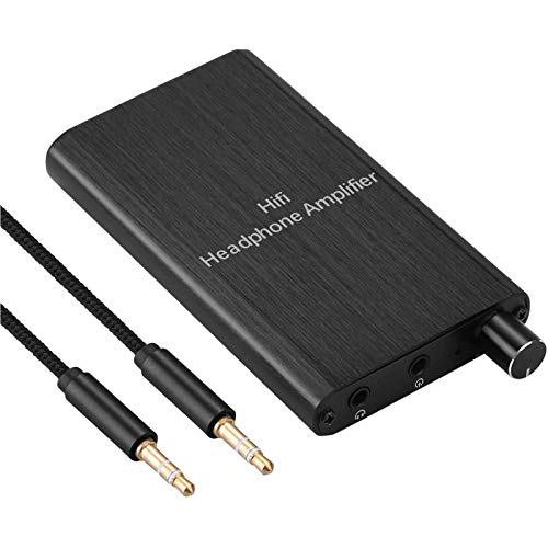 Headphone Amplifier, HiFi Headphone Amp 3.5mm Stereo Audio Gain Switch | Portable Amplifier Support Impedance 16-300Ω Headset for MP3/MP4/Phones/Digital Players/Computers/Xbox one,PS4,PS5 Controller
