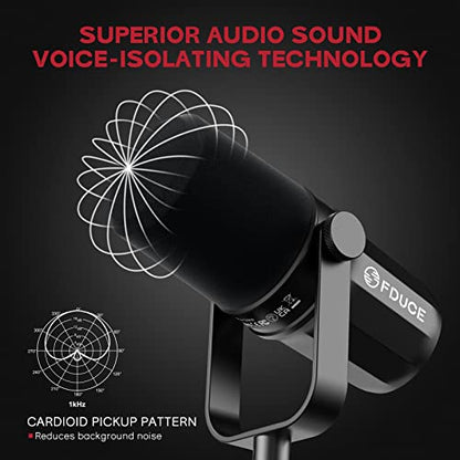 XLR Dynamic Microphone for Vocal Recording, Podcasting, Gaming, Live Streaming&Broadcasting, All Metal Cardioid Mic, Voice-Isolating Technology SL40X - style: SL40X