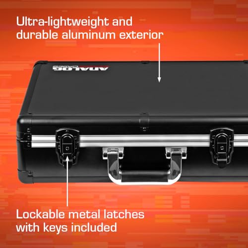 ANALOG CASES Mackie ProFX12v3 Case - Ultra-Lightweight UNISON Hard Case | Ultra-Lightweight and Durable Aluminum Case, Die-Cut Foam Padded Interior With Cable Storage Space, Comfortable Padded Handle