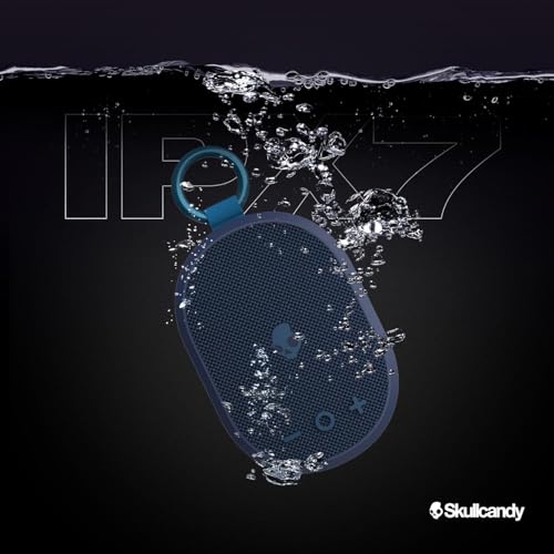 Skullcandy Kilo XT Wireless Bluetooth Speaker - IPX7 Waterproof Mini Bluetooth Speaker with 24 Hour Battery, Downward Firing Passive Radiator, and True Wireless Pairing - Perfect for Outdoor (Navy) - color: Navy