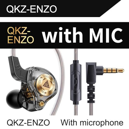 Wired Gaming Earbuds, in Ear Monitors with Deep Bass Sound, HiFi Wired Earphones 10mm Dynamic Driver IEM for Music, Gaming, Smartphone, Laptop, PC, Video Calls - color: Black
