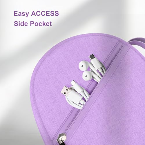 Headphone Case Compatible with JBL/Beats/Sony/BERIBES/SoundCore/TOZO/KVIDIO/JLab/Bose, Ultra-Thin Headphone Bag Travel Carrying Universal, Purple - color: Purple