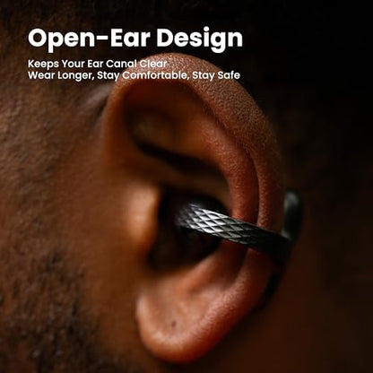 Amazfit Up Bluetooth Headphones, Open Ear Earbuds, IPX4 Water-Resistant | Wireless Earbuds with Easy Touch, Sweatproof, AI Noise Reduction, Compatible with Android & iPhone