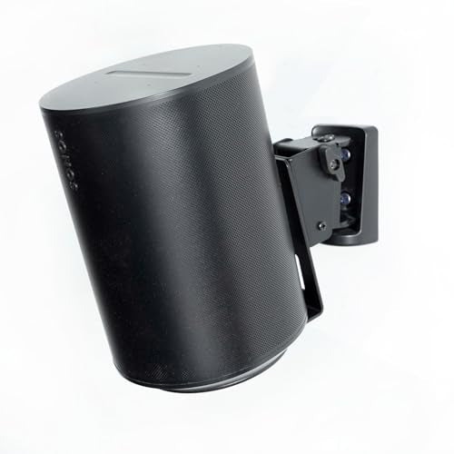 Monzlteck Wall Mount Bracket for Sonos Era 100, Heavy Duty Metal Smart Speaker Holder, Full Motion Swivel and Tilt (3° to -23°), ±45° Horizontal Rotation, Tool-Free Adjustment, Easy Installation