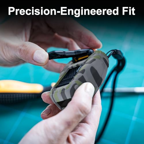 CYBERGUYS Silicone Case for DEWALT Wearable Bluetooth Speaker, Camo | Durable Shock-Proof Non-Slip Protective Cover for DEWALT Mini Speaker, Lanyard, Small Lightweight, Easy-to-Install Sleeve - color: Urban Jungle Camo