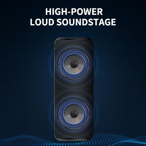 CYBORIS 2 in 1 Portable Splittable Bluetooth Speaker, Waterproof Split Wireless Speaker Bluetooth V5.3 with 20W Loud Stereo Sound, 24H Playtime, True Wireless Pairing for Home, Outdoor or Travel