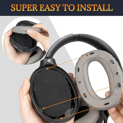 SOULWIT Replacement Earpads Cushions for Sony WH-1000XM2 (WH1000XM2) & MDR-1000X (MDR1000X) Headphones, Ear Pads with Noise Isolation Foam, Added Thickness (Gold) - color: Gold
