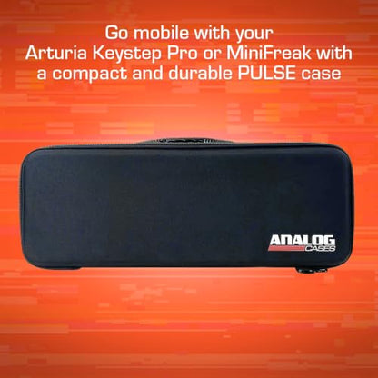ANALOG CASES Arturia KeyStep Pro/MiniFreak Case - Compact PULSE Hard Case | Durable Molded EVA Hard Case, Excellent Protection, Compact Design & Precise Custom Fit, Comfortable Handle, Smooth Zipper - size: 24.50 x 8.50 x 2.50 inches