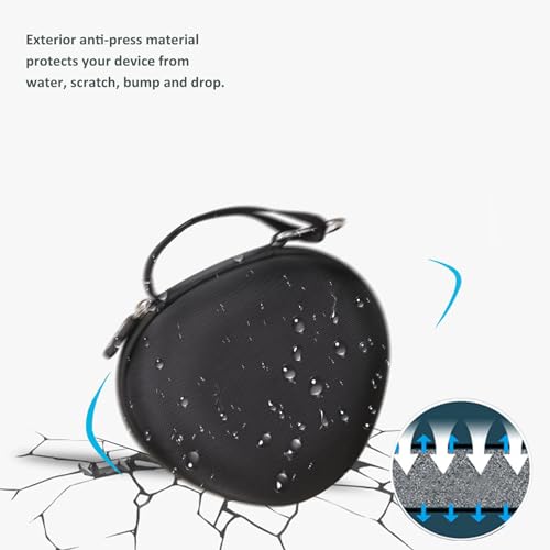 Aproca Kids Headphones Case Compatible with iClever BTH12 / HS19 / BTH26 Kids Bluetooth Headphones, Storage Hard Bag -Black (Case Only) - color: Black
