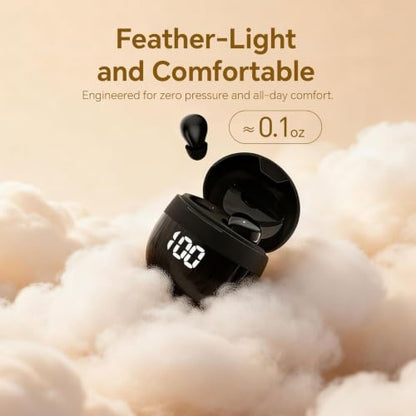 Ear Buds Invisible Small Mini Sleep Earbuds Headphones Wireless Bluetooth - color: Black