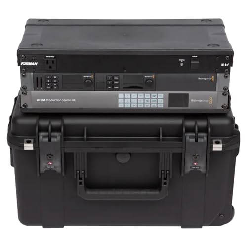 SKB iSeries 3U Shallow Fly Rack Waterproof Polypropylene Hard Case, 9 Inch - size: 3U