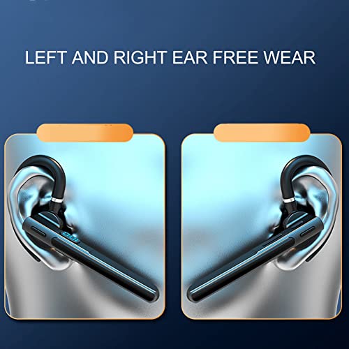 Bluetooth Earpiece, Hands Free Single Ear Noise Reduction Digital Display IPX7 Waterproofing Voice Control Wireless Earpiece with Bluetooth 5.3, for Cell Phone