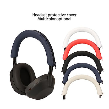 Protective Headband Cover Headband Cushions Silicone Sleeves Protectors with Zipper for WH-1000XM5 Earphone Cushions Headphone Protectors - color: dark blue