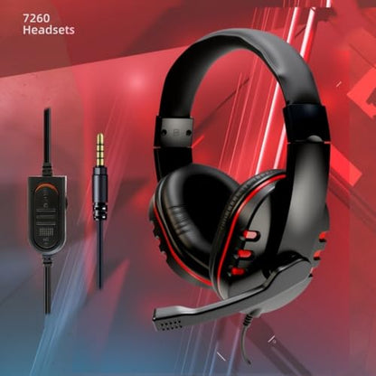 1PCS USB Wired Headset with Microphone, Comfortable Over Ear Design, Clear Communication for Office Meetings, Learning, Gaming, Blue - color: Blue