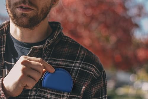 Ginsco Mini-Portable Hard Shell Earbuds Case for Apple EarPods Headphones USB-C Wired Ear Buds/Skullcandy Jib Wired Earbuds/Samsung Galaxy Wired Earbuds, Travel Case for Earphones Earplugs (1, Blue) - color: Blue