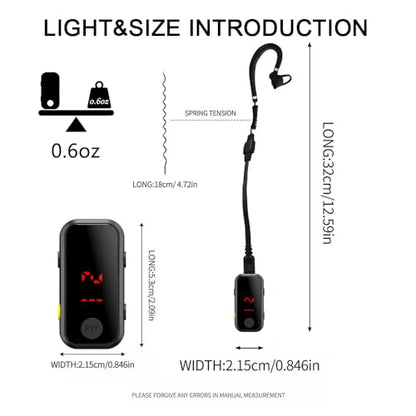 Super Mini Walkie Talkies Pro,3 Pack Two Way Radio with Earpieces | Waterproof Communication Device for Adults, Outdoor Activities, Hiking, Baseball, Restaurant Use - color: 3pcs