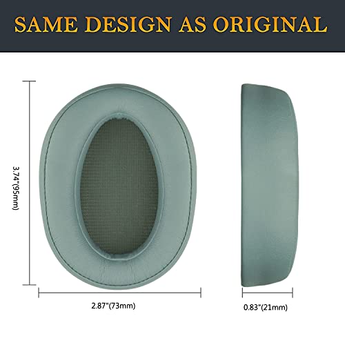 SOULWIT Replacement Earpads for Sony h.Ear on MDR-100A (MDR100A), MDR-100AAP (MDR100AAP), MDR-H600A (MDRH600A) Headphones, Ear Pads Cushions with Noise Isolation Memory Foam (Green) - color: Green