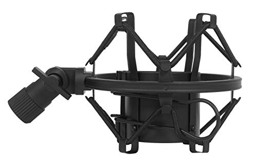 Rockville ROCKSHIELD 3 Mic Isolation Shield with Stand and RockShock Mount | 2" Acoustic Foam, Steel 5-Panel Design, RVES05 Tripod Stand, 71" Height, RockShock Shock Mount, 43-48mm Fit, 3 Items