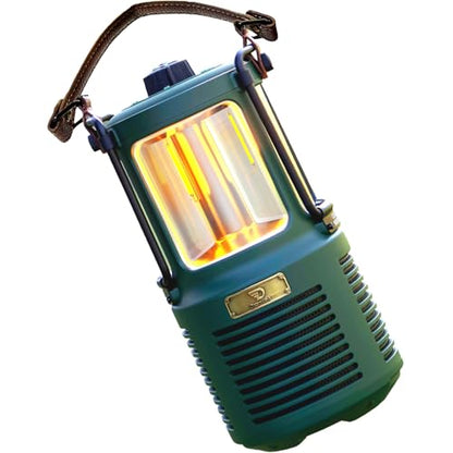 Dreamwave Conqueror 랜턴 블루투스 스피커, 조명 및 보조 배터리, 30W RMS 야외 스피커, IP66 방수 방진, 29시간 재생, 베이스 및 트레블 EQ, 캠핑 및 오버랜딩용 - color: 포레스트 그린.