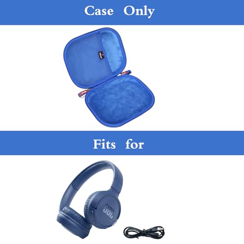 Mchoi Hard Case Suitable for JBL Tune 500BT / 510BT / 520BT On-Ear Wireless Bluetooth Headphone, Waterproof Shockproof Headphone Carrying Protective Case, Case Only - color: Blue