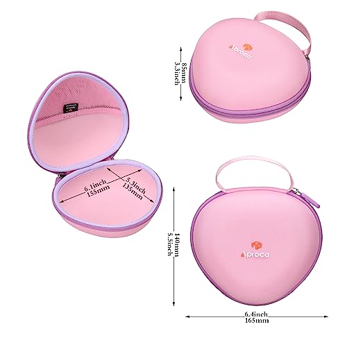 Aproca Pink Hard Storage Protective Case, for iClever BTH20 / Clever BTH18 Kids Bluetooth Headphones and Accessories - color: Pink