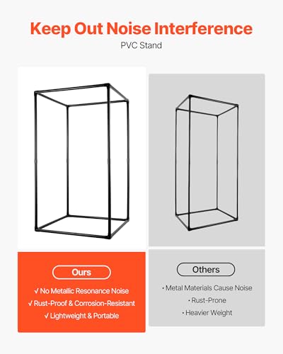 VEVOR Portable Vocal Booth 6.56 ft Pro-Grade Echo-Free Recording Booth | Thickened Soundproofing, Home Studio/Sound Isolation, with Travel Bag, Mobile Tablet Stand, for Vocals, Podcasts, Voiceovers - size: Vocal Booth Pro