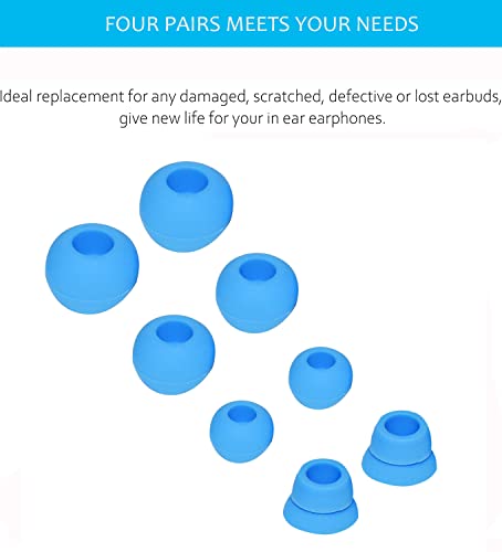 Replacement Silicone Eartips Earbuds Eargels for Beats by dr dre Powerbeats 3 Wireless Stereo Earphones (Blue) - color: Blue