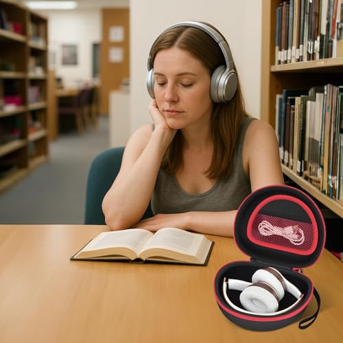 Headphone Case for Picun B8 P26/ for Beats Solo 4, Studio Pro, Solo3, Studio3 On-Ear Headphones More Foldable Bluetooth Wireless Headset (Extra Large) - Black - color: Black