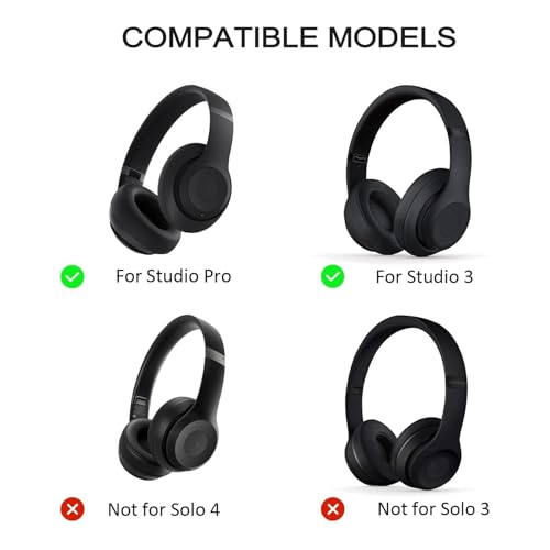 2 Sets Studio Pro Headband Replacement Parts & Replacement Hinge Compatible with Beats Studio Pro and Studio 3 Headphones, Studio Pro Replacement Headband Metal Repair Parts (Deep Brown)