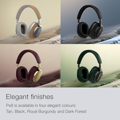 Bowers & Wilkins Px8 Over-Ear Wireless Headphones, Black, Nappa Leather - color: Black