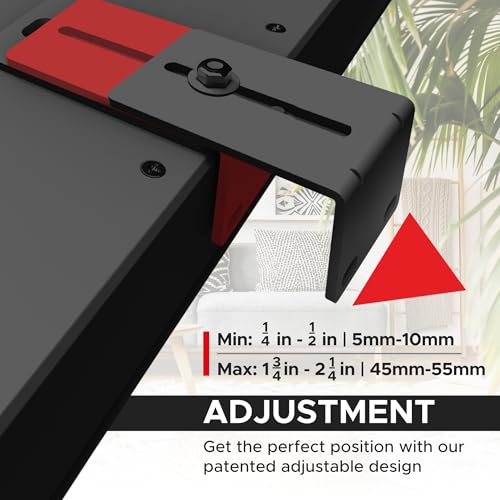 Adjustable Soundbar Wall Mount for Bose Sound Bar, Black, Pair | Compatible with Bose 300/500/550/600/700/900 Lifestyle Ultra, Smart Sound Bar, TV Speaker, Mounting Under TV Bracket, Black - color: Black