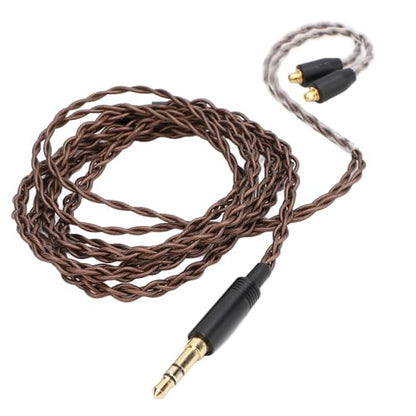 3.5mm to MMCX Woven Earphone Cable, Replacement Headphone Cable with Oxygen - Free Copper Core, Anti - Tangling Braided Design for SE535 UE900 TINHIFI T2 WESTONE ES10 and